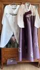 Vintage Korean Hand-embroidered Silk Hanbok Set   Matching Hand-embroidered Bag