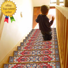 Chenille Edging Stair Treads Non-slip Rug For Indoor Wooden Steps Reusable Stair