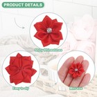 100 Pcs Satin Ribbon Flowers  1 2  Fabric Flowers For Crafts  bright Red 