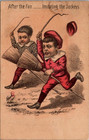 Royal Sewing Machine Imitating The Jockeys After The Fair Victorian Trade Card