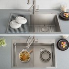 Kraus 33 x22  Dual Sink W  Faucet -certified Refurbished
