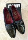 Vtg Renzo Morini Mens Patent Leather Slip On Black Shoes Size It 42