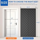 Magnetic Thermal Insulated Door Curtain Fits 32 x80  Doors  black 
