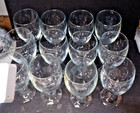 Set Of 12 Clear Glass Goblets -libbey   Stemmed Goblets 7  Tall X 3 25  At Top