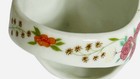 Vtg Porcelain Trinket Dish Basket Tabby Cat   Flowers Japan 3    Mcm Cottage Core