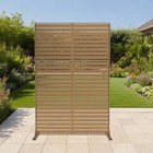 Metal Privacy Screen Outdoor 72 In H  47 In W room Divider Panel For Patio  Deck