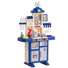 Kids Play Kitchen Set 48 Pcs Pretend Cooking Toy With Lights Sounds Toddler Gift