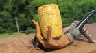 Hand Carved Meerschaum Hand Holding Corn Cob Vintage Estate Pipe Unsmoked 5 5  L
