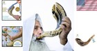 Unique Natural Ram Shofar - Premium 14-16  Handcrafted Jewish Musical Instrument