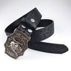 Western Belt Handmade Strap Men s Full Grain Leather   Buckle Cowboy Rodeo Belt