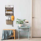 Wall Mail Organizer With 5 Key Holder  3 Tier  Bronze