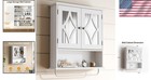 Bathroom Medicine Cabinet Wall Mount Storage Towel Rack Adjustable Shelf White