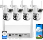 Dual Lens Security Camera System Outdoor Wireless Audio Wifi Cctv 4mp 10ch Nvr