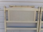 Set 2 Faux Bamboo Twin Size Headboards Regency Pair Palm Beach Mcm Cane Ivory
