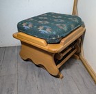 Vintage Oak Wood Gliding Ottoman Footstool Nursery baby rocker Glider Stool F28