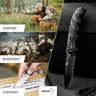 Heckler   Koch   Sfp Tactical Folder All Black Pocket Knife D2 Blade Tpr Serrated