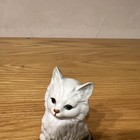 Long Haired White Cat And Kitten Porcelain Figurine