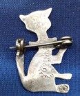 Taxco Cat  Sterling Silver   Abalone Brooch Pin Vintage 1    Tall Alpaca Mexico 