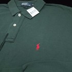 Polo Ralph Lauren Shirt -xxl- Forest Green Mesh Long Sleeve -red Pony Golf -new