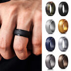 Silicone Wedding Engagement Ring Men Women Rubber Band Gym Sport Flexible 7-12