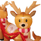 Mariah Carey 12ft Christmas Inflatable Santa Sleigh  3 Reindeer Outdoor -retired