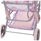 Baby Doll Double Stroller  Twin Buggy Carriage Pretend Play For Girls Toddler   