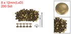 200 Sets Leather Rivets 12mm X 8mm Metal With 3 Setter Tools Bronze