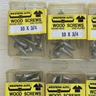 Lot Of 18 Packs Vintage Western Auto Round Head Straight Slot Wood Screws Nos