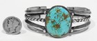 Big Rare Old Pawn 30s Navajo Cerrillos Turquoise 925 Silver Cuff Bracelet 6 1 2 