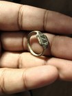 Ancient Bronze Ring Genuine Roman Byzantine Ornamented Collectible Dark Patina
