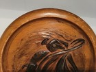 Vintage Carved Relief Bullfight Matador Wood Carving Wall Hanging Plaque Read 