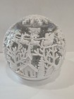 Valerie Parr Hill Illuminated Sphere Light Snow Globe Santa With Reindeer Church