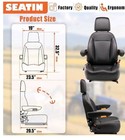 Universal Black Tractor Seat W  Belt Armrest For Zero Turn Forklift Dozer Bobcat
