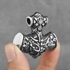 Vintage Silver Stainless Steel Viking Thor Hammer Mjolnir Pendant Necklace Gift