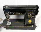Singer 301 Sewing Machine Black W Pedal   Case Works Vintage