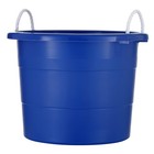 United Solutions 19 Gallon Large Plastic Utility Tub W  Rope Handle  Blue 6 Pack