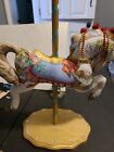 Vintage Handmade Carousel Horse With Wooden Stand 1950 s