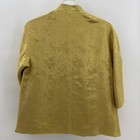 Vintage Dynasty Pure Silk Jacquard Mandarin Jacket Gold Hong Kong Size 16