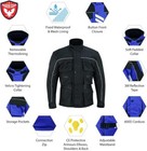 Warrior Gears 6 Pockets Mens Motorcycle Suit  Textile Racing Suit With Ce Armors