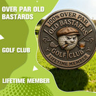 5 Pack Over Par Old Bastards Golf Coin  Golf Challenge Coin For Men With Whiskey