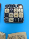 Vintage 1933 Metal Enamel Imp Slide Number Puzzle With Case And Instructions