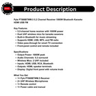 Pyle Pt888btwm 5 5 2 Channel Receiver 1000w Bluetooth Karaoke Hdmi Usb Fm