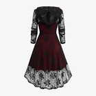 Womens Halloween Dresses With Lace Cloak Vintage Gothic Medieval Dress Front Lac