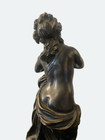 Lovely Art Nouveau Antique Bronze Woman Sculpture Statue