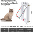 Cat Flap Door For Interior Exterior Weatherproof Pet Door 4 Way Locking Pet