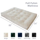 8  Futon Mattress Full Size  Extra Thick Futons Sofa Couch Bed  Velvet Floor    