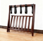 Solid Wood Luggage Rack  Foldable Suitcase Stand  Luggage Holder With Storage Sh