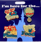 New  Disney Pin Set I m Here For The Pins Food Mickey Ears Photos Patriotic Usa