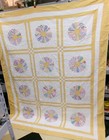 Antique Vintage Hand-stitched Dresden Plate Quilt 76  X 90 