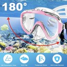 Adult Snorkel Set Gear Anti-fog Panoramic View Swimming Mask With Carry Bag